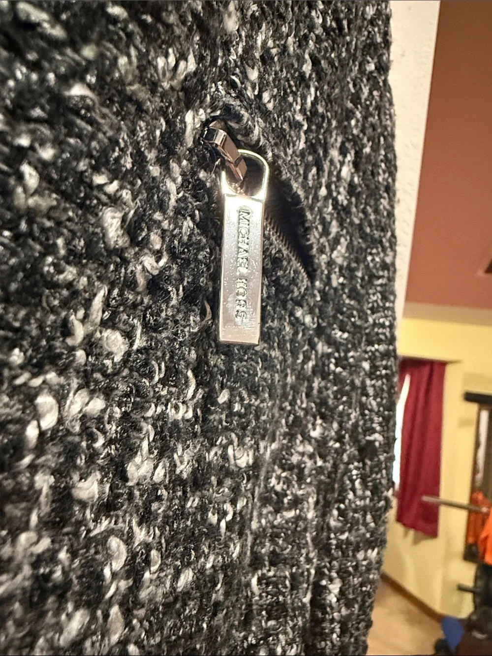 WOW POSHMARK Authentic Michael Kors NWOT Tweed Style Blazer Black White & Silver